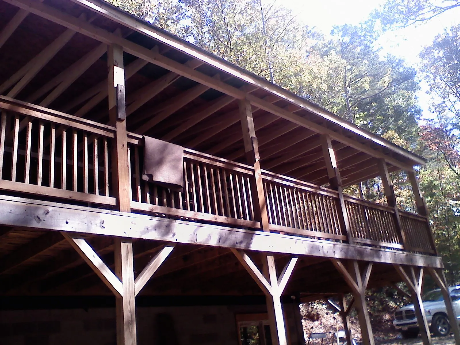 Timber framing under a new elevated porch and deck — Roof Leak Repair in Grottoes by Roofing Brothers